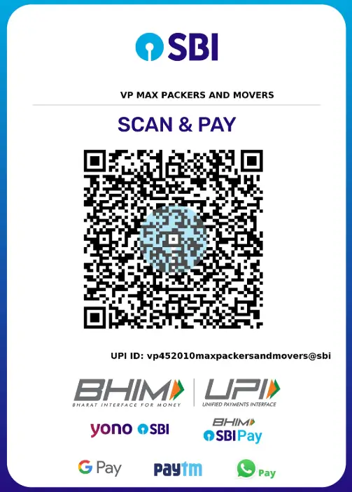 VP Max Packers and Movers SBI QR Code