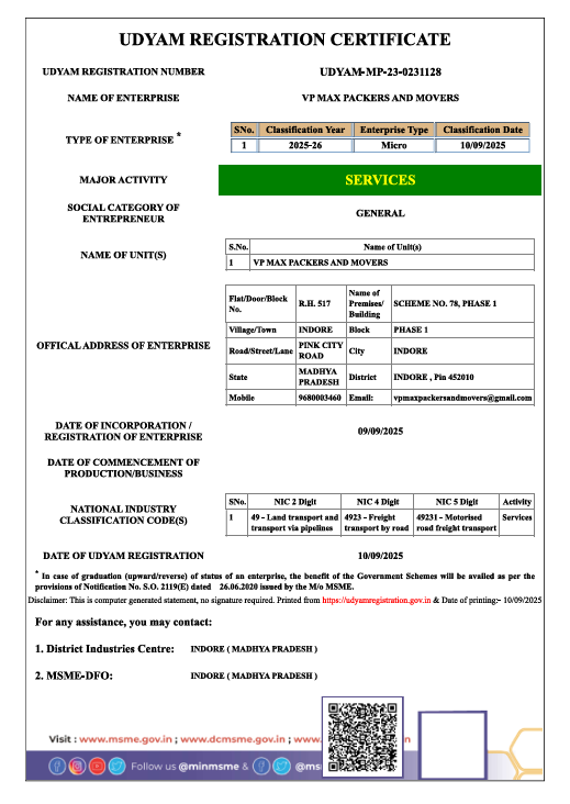 UDYAM Certification