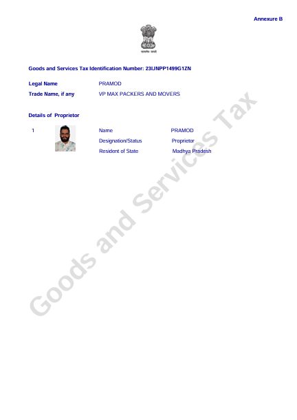 Government Registered Moving Company