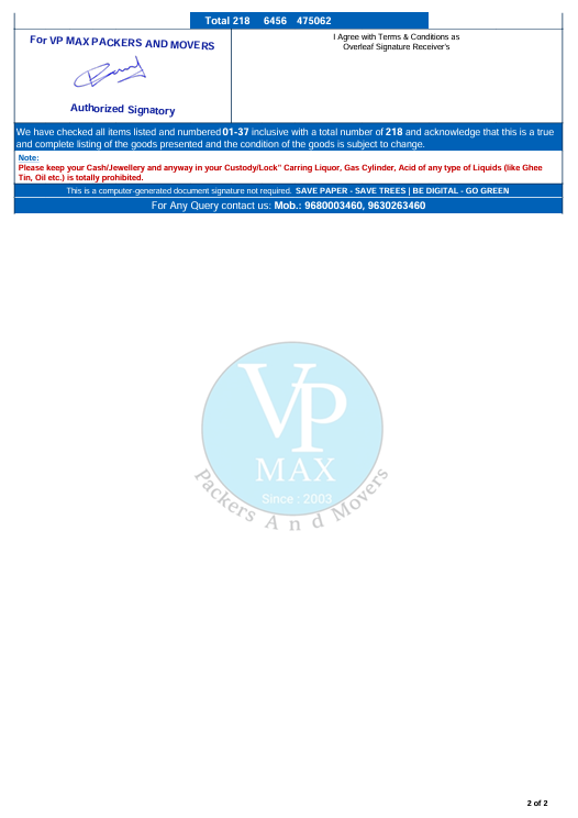 IBA Approved Packers and Movers